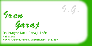 iren garaj business card